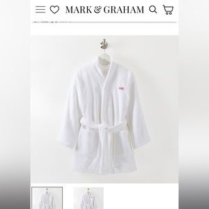 NWT Mark & Graham Hydrocotton Short Bath Robe